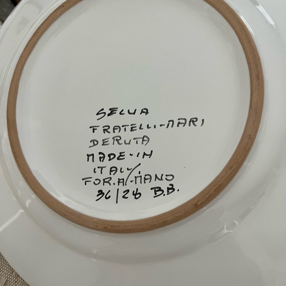 Hand-Painted Decorative Italian 9” Plate-Palio de Siena (Selva/Rhinoceros) - Picture 4 of 4